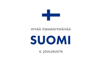 Obraz premium Independence day of Finland. (Finish: Hyvää Itsenäisyyspäivää, Suomi, 6. joulukuuta. Translation: Happy Independence Day, Finland, December 6) Background, poster, card, wallpaper, banner