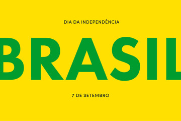 Independence day of Brazil. (Portuguese: Dia da Independência, Brasil, 7 de Setembro. Translation: Independence Day, Brazil, September 7.) Background, poster, card, wallpaper, banner