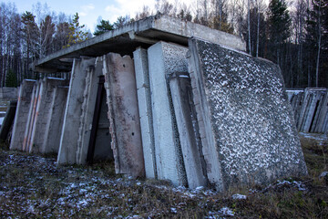 Reinforced concrete slabs for the construction of a residential building.