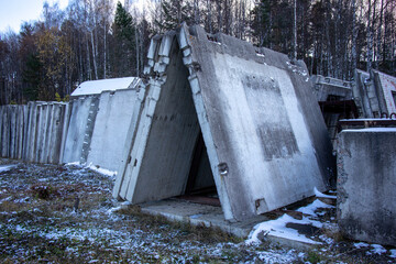 Reinforced concrete slabs for the construction of a residential building.