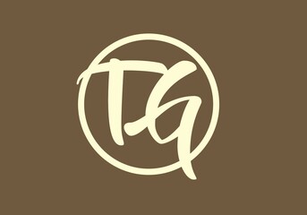 Initial letter TG in circle shape