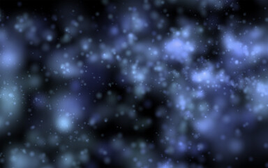 Blue space. Blue fog. Abstract transparent background