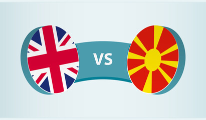United Kingdom versus Macedonia, team sports competition concept.