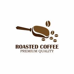 roasted coffee design logo vector