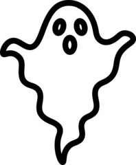 Creepy scary ghost halloween icon