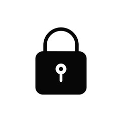 Padlock icon vector. Lock sign