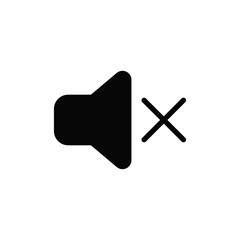 Mute icon vector. Speaker sign