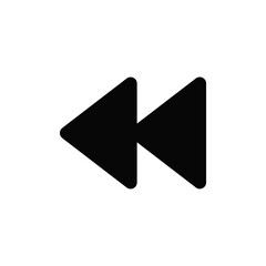 Backward icon vector. Back sign