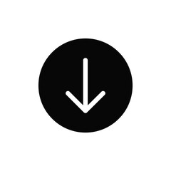 Download icon vector. Down arrow sign