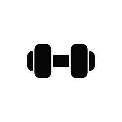 Dumbbell icon vector. Barbell sign