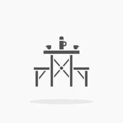 Table Camp icon. Glyph or Solid style. Enjoy this icon for your project.