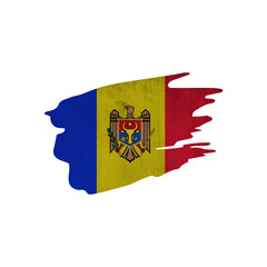 World countries A-Z. Sublimation background. Abstract shape in colors of national flag. Moldova