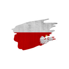 World countries A-Z. Sublimation background. Abstract shape in colors of national flag. Poland