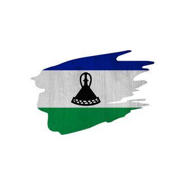 recommend clip art: World countries A-Z. Sublimation background. Abstract shape in colors of national flag. Lesotho
