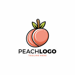 Creative Peach Orange Logo Symbol Design Illustration
