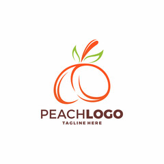 Creative Peach Orange Logo Symbol Design Illustration
