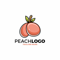 Creative Peach Orange Logo Symbol Design Illustration
