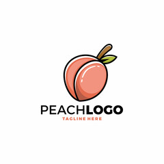Creative Peach Orange Logo Symbol Design Illustration
