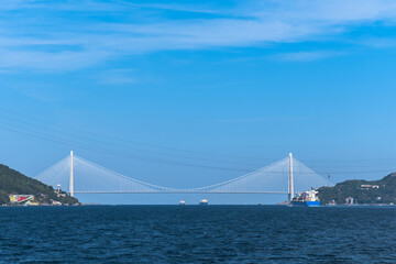 Fototapeta na wymiar istanbul's 3rd suspension bridge, Yavuz Sultan Selim. turkey