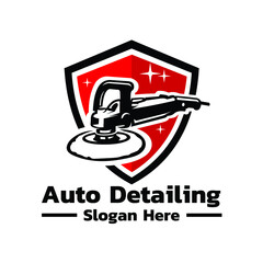 Auto detailing logo emblem design template