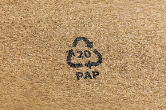 Recycling code on carton 20 PAP