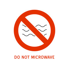 Wave Cooking logo. Microwave oven safe vector outline icon.
