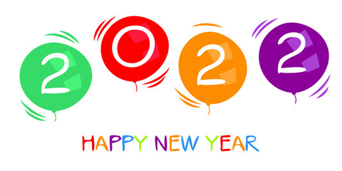 Creative (Happy new 2022 year) New Year background, posters, cards, headers, website template, Vector illustration.