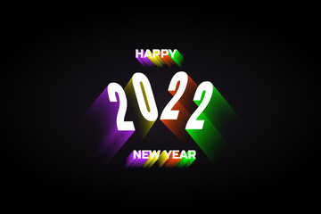Happy New Year 2022 Rainbow