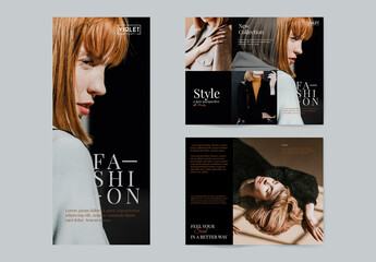 Black Fashion Brochure Layout