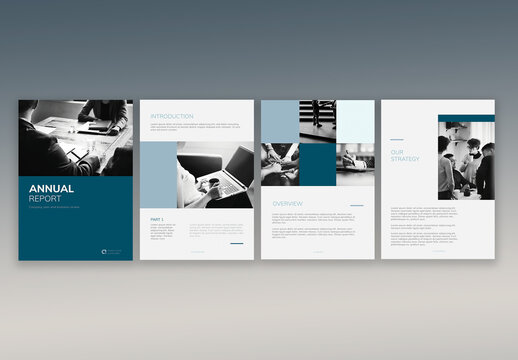 Blue Business Annual Report Layout