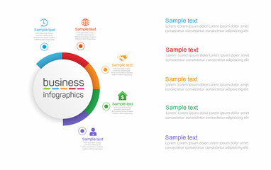 Business infographic template. Can be used for workflow layout, diagram, annual report, web design