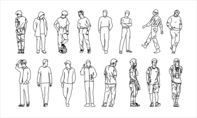 Vector design of young man sketch