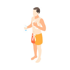 Isometric Suncream Illustration