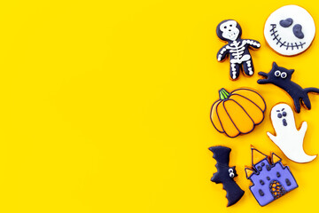 Funny gingerbread cookies for Halloween party