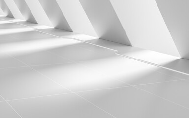 White empty tunnel, 3d rendering.