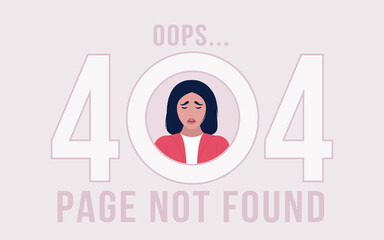 Website 404 error concept