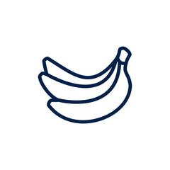 Banana icon logo template isolated on white background.