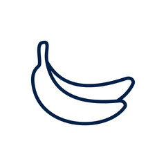 Banana icon logo template isolated on white background.