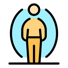 Protective human health icon. Outline protective human health vector icon color flat isolated