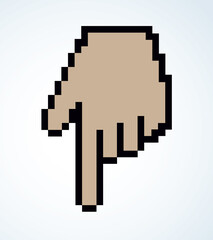 Fototapeta premium Hand cursor Vector drawing icon