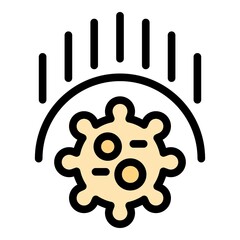 Antibacterial defence icon. Outline antibacterial defence vector icon color flat isolated