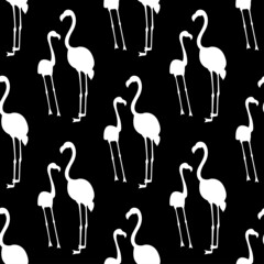 Vector seamless pattern with flamingo bird. Can be used for textile, website background, book cover, packaging.