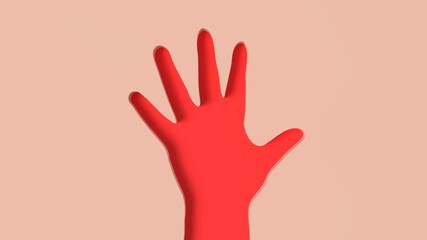 hand background International Human Rights Day 3d render