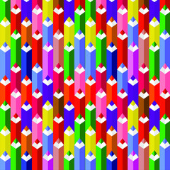 Vector background with colorful pencils.