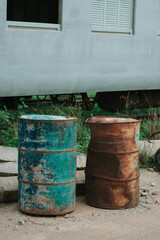 Fototapeta premium old pots on the wall