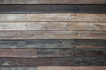 Naklejka premium Horizontal vintage wooden wall background.