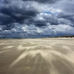 Sand beach on island Ameland, Dutch