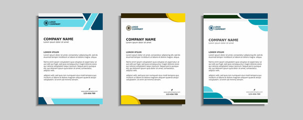  modern corporate letterhead template design