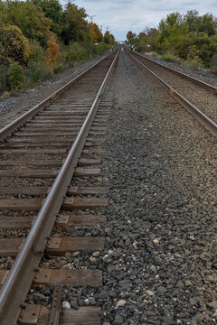 Railway track into the distance