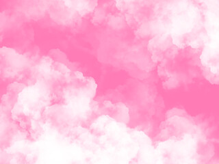 Fototapeta premium Sky with beautiful clouds. Cloud background. Pink cloud texture background. White Clouds on pink background.